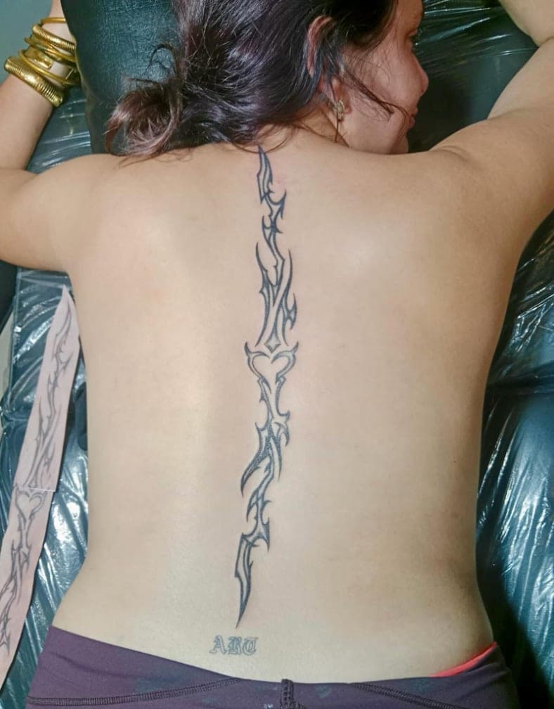Blackwork tattoo, custom, by Ketut